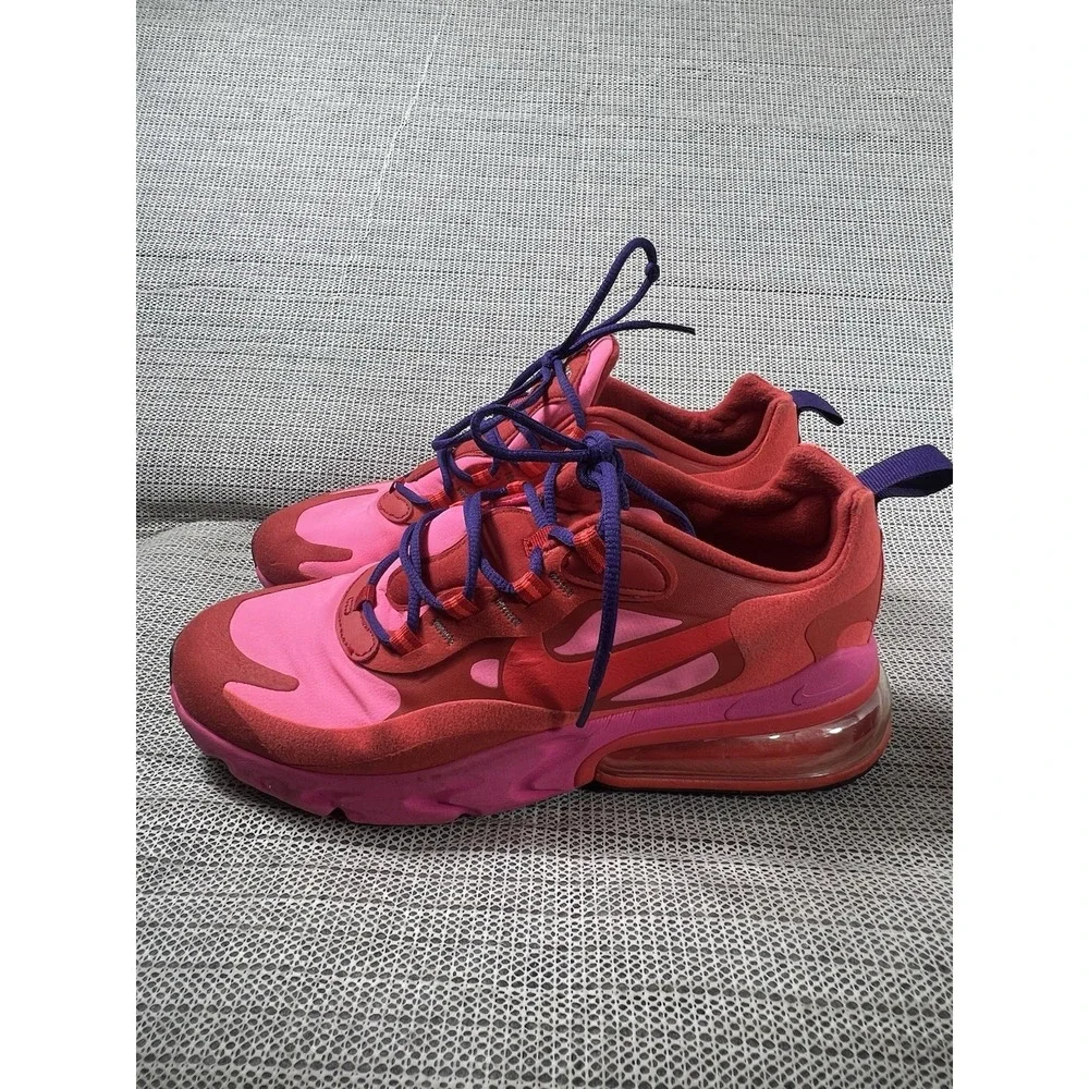 Nike Air Max 270 React AT6174-600 Mystic Red Pink‎ Blast Sneaker Synthetic US-8